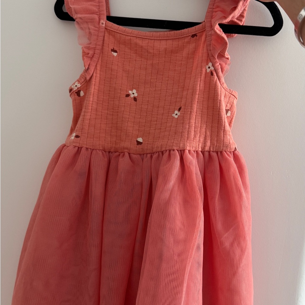 Charming Coral Kids Dress